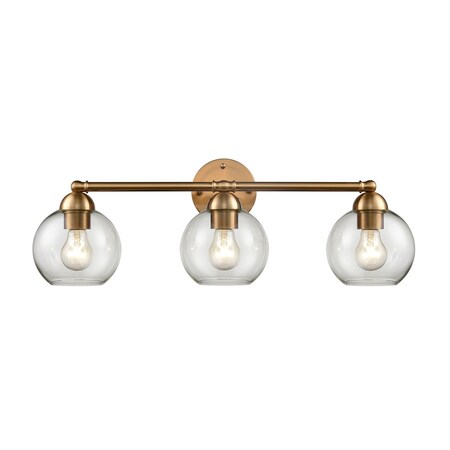 Thomas Astoria 3-Light Bath Bar in Satin Gold CN280315